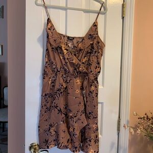 NWOT! Wrap Floral Satin Dress